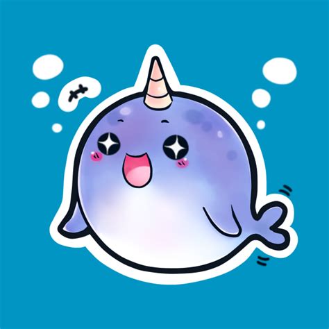 Chibi Narwhal - Cute Animals - Pillow | TeePublic