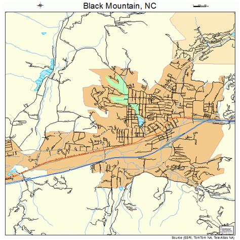 Black Mountain North Carolina Street Map 3706140