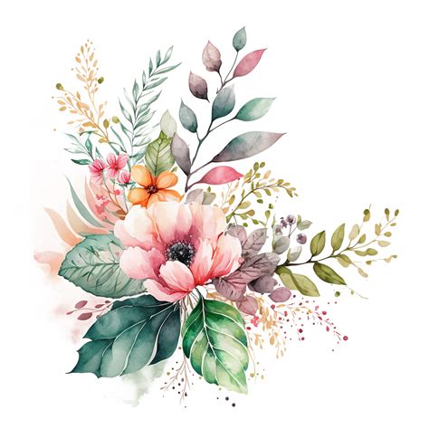 Beautiful Watercolor Flowers Design, Floral Watercolor, Watercolor Flowers, Watercolor PNG ...