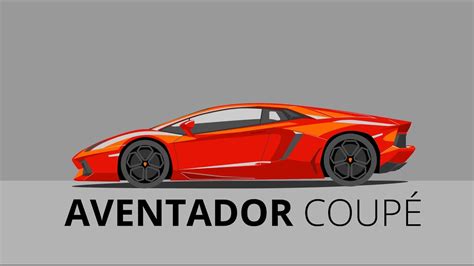 Lamborghini Aventador | Flat Design Animation AfterEffects - YouTube