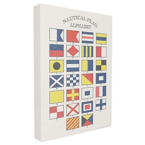 Nautical Flag Alphabet Canvas Wall Art | Bed Bath & Beyond | Nautical ...