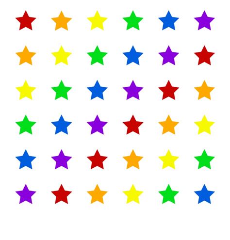 Multi-colored Stars Graphic - Different Color Star Png | Transparent ...