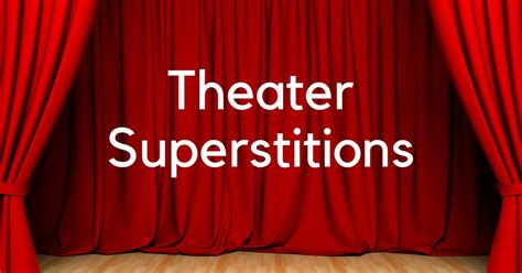 Theater Superstitions - Portable Press