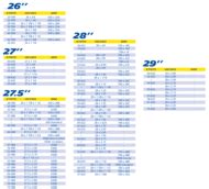 Michelin bicycle conversion table