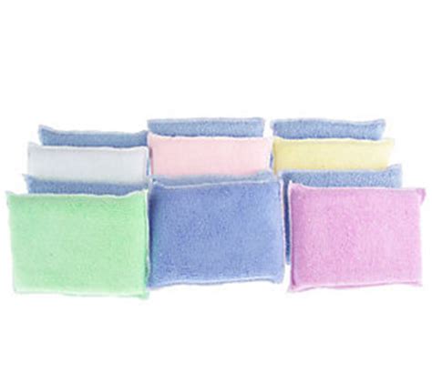 JoeCampanellis Set of 12 Microfiber Sponges with DiamondFiber — QVC.com