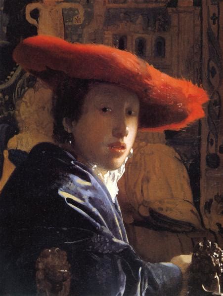 Girl with the red hat, c.1665 - c.1667 - Johannes Vermeer - WikiArt.org