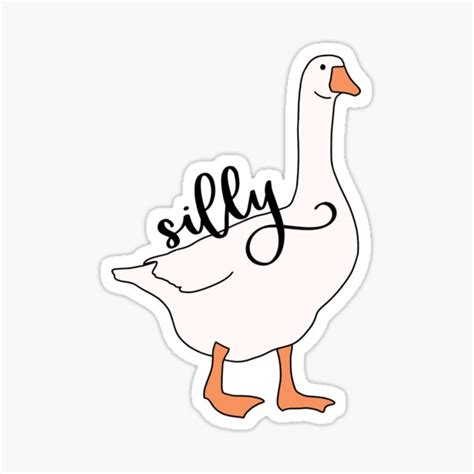 "silly goose" Sticker for Sale by anphan | Redbubble