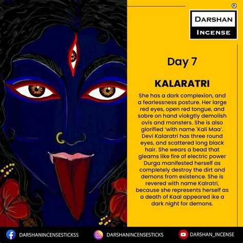 Maa Kalaratri Devi - Navratri Day 7 | Goddess quotes, Navratri devi images, Navratri wishes