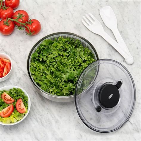 OXO Stainless Steel Salad Spinner, Cooking and Baking Helpers - Lehman's