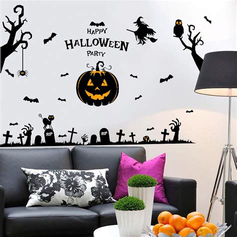 Stickers Happy Halloween Household Room Wall Sticker Mural Decor Decal ...