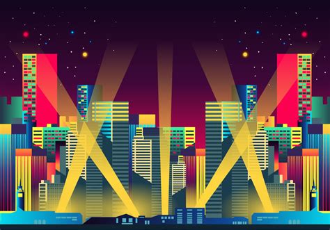 Hollywood Lights Night City 135027 Vector Art at Vecteezy