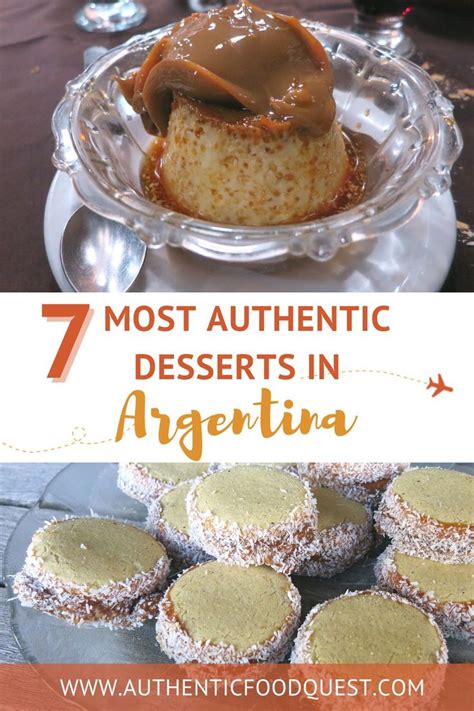 an image of desserts in argentina with text overlay