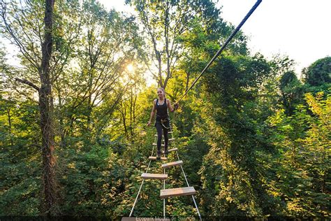 Ecopark Adventures, the tree-climbing course at the Moulin de Sannois ...