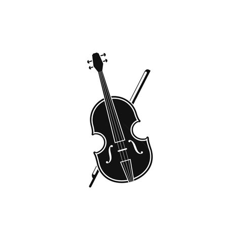 Violin Silhouette Vector PNG, Set Of Violin Logo Instrumental Icon ...