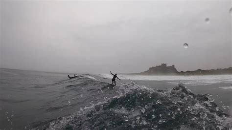 SURFING BAMBURGH BEACH (northumberland) - YouTube