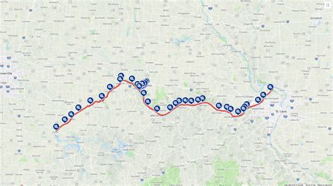 Katy Trail Parking Map - Katy Trail Missouri - MKT - Travel Guide