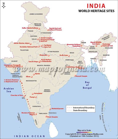 World Heritage Sites In India | World heritage sites, India world map ...