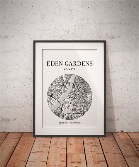 Eden Gardens Cricket Stadium Map Print - Etsy