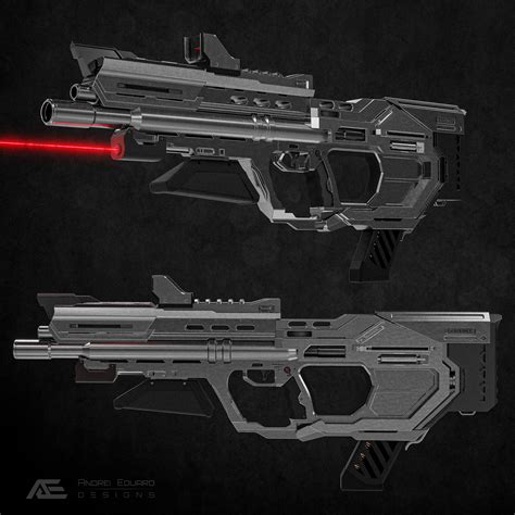 Andrei Eduard - Sci-Fi SMG Weapon Concept Art