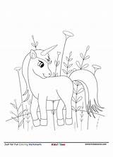 Pony Unicorn With Flowers Coloring Page  KidzeZone sketch template
