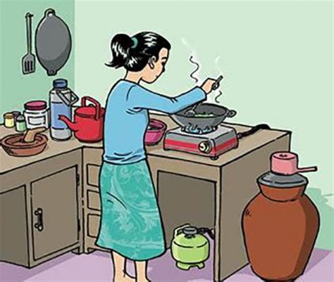 Gambar Kartun Ibu Sedang Masak Gambar Gokil - IMAGESEE