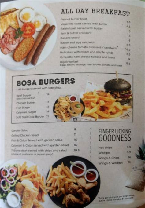 Cafe Bosa Menu, Menu for Cafe Bosa, Canley Vale, Sydney - Urbanspoon/Zomato