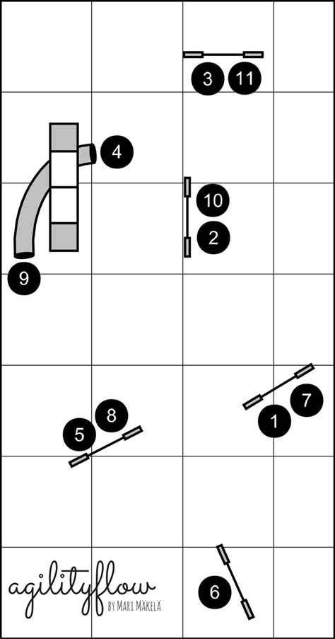 agilityflowcourses10_1 | Dog agility course, Dog agility, Agility training for dogs