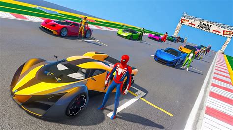 HOMBRE ARAÑA en Coches de Carreras | Spiderman, superhero's car race ...