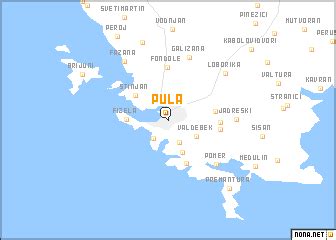 Pula (Croatia) map - nona.net