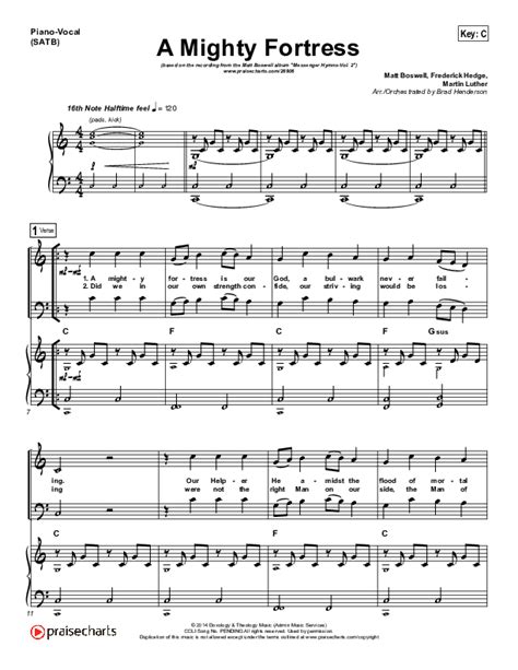 A Mighty Fortress Is Our God Sheet Music PDF (Matt Boswell) - PraiseCharts