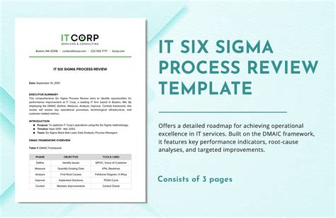 IT Six Sigma Process Review Template in Word, PDF, Google Docs ...