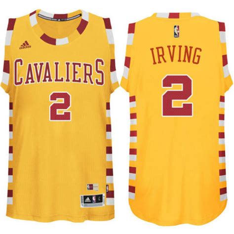 Cleveland Cavaliers #2 Kyrie Irving Gold Hardwood Classics Jersey