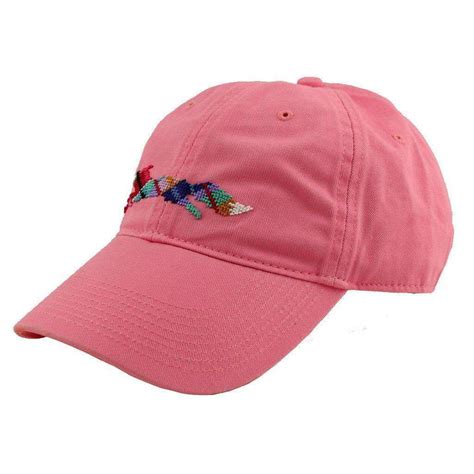 Smathers and Branson Country Club Prep "Longshanks" Needlepoint Hat in Pink