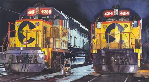 Railroad Art Chessie System Train Art Baltimore & Ohio - Etsy