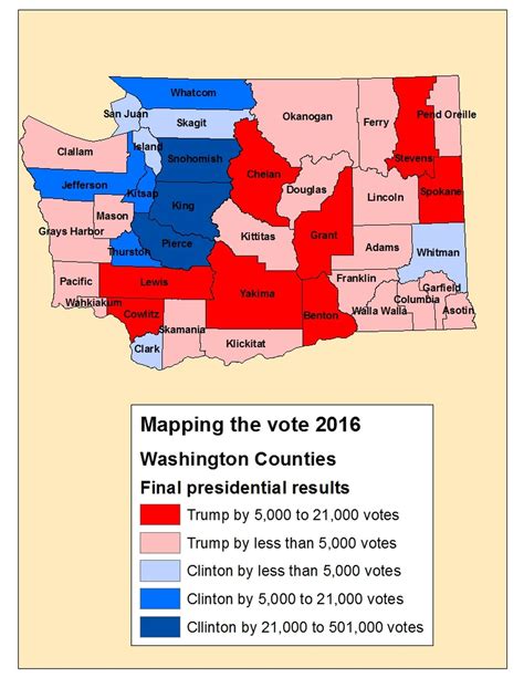 Elway Poll: Washington Trump counties, Clinton counties not so ...