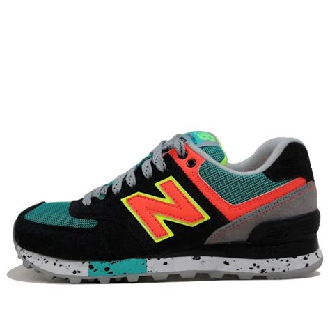 (WMNS) New Balance 574 'Black Neon Orange' WL574OBD - KICKS CREW