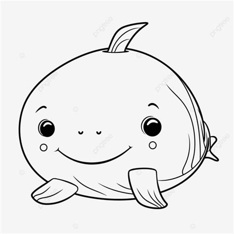 Cute Whale Coloring Page Outline Sketch Drawing Vector, Cartoon Whale Drawing, Cartoon Whale ...