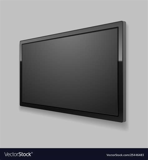 Realistic detailed 3d led tv screen Royalty Free Vector