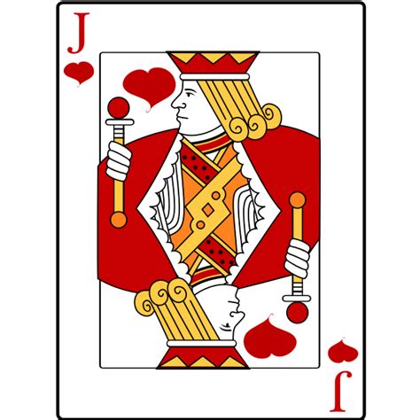 Jack of heart playing card vector graphics | Free SVG