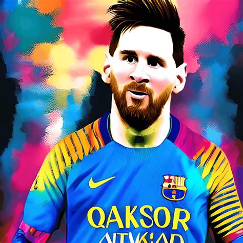 8k Beautiful Realistic Painting Messi Vector Background · Creative Fabrica