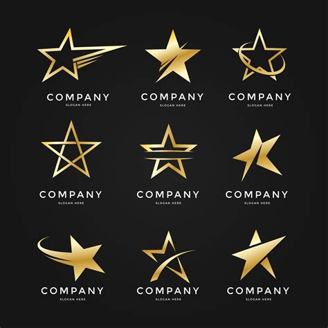 Golden Star Logo Collection 2420633 Vector Art at Vecteezy