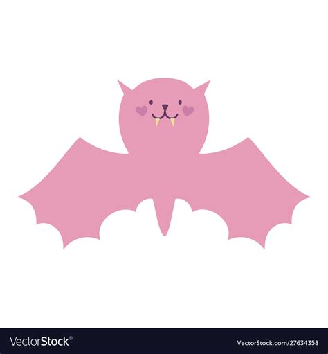 Happy halloween celebration pink bat with open Vector Image