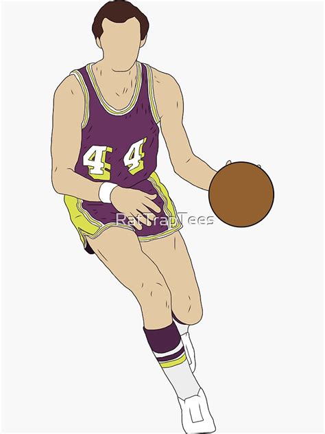 "Jerry West "The Logo"" Sticker for Sale by RatTrapTees | Redbubble