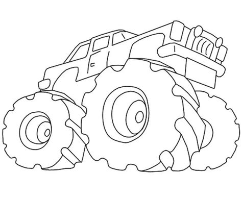 Giant Monster Truck Coloring Page - Free Printable Coloring Pages for Kids