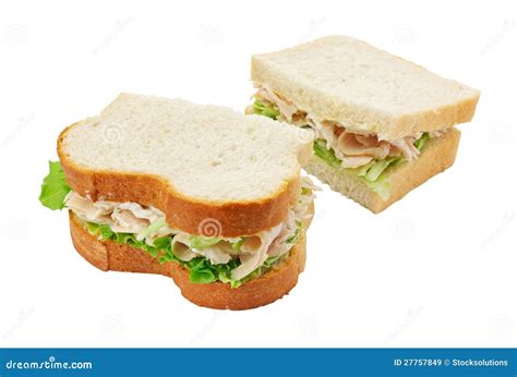 Turkey Salad Sandwich Sliced Bread Royalty Free Stock Images - Image: 27757849