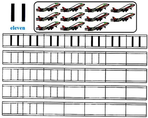 Worksheet on Number 11 | Preschool Number Worksheets | Number 11