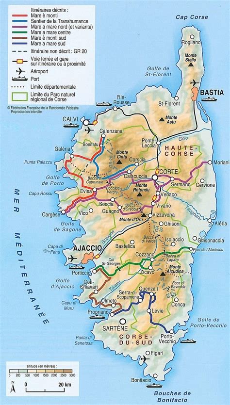 Mappe e percorsi dettagliati della Corsica