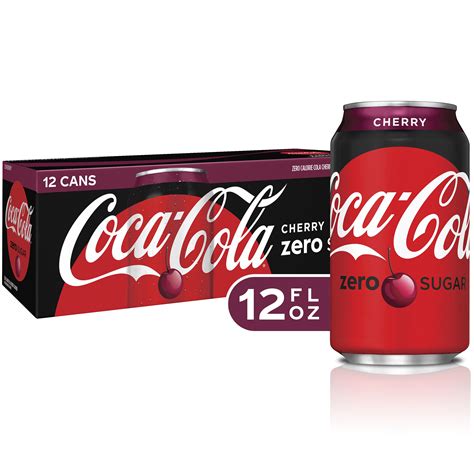 Coca-Cola Zero Cherry Flavored Soda, 12 Fl Oz, 12 Count - Walmart.com - Walmart.com