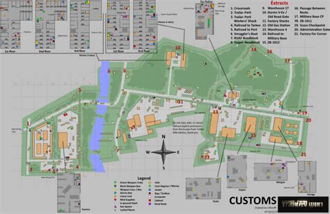 Customs Escape From Tarkov Map - Maping Resources