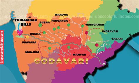 Master Complete Godavari River Map | Godavari Tributaries [2023] - UPSC ...